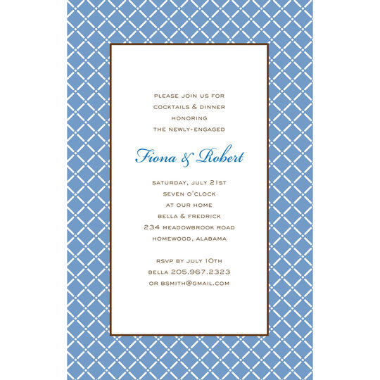 Blue Trellis Invitations